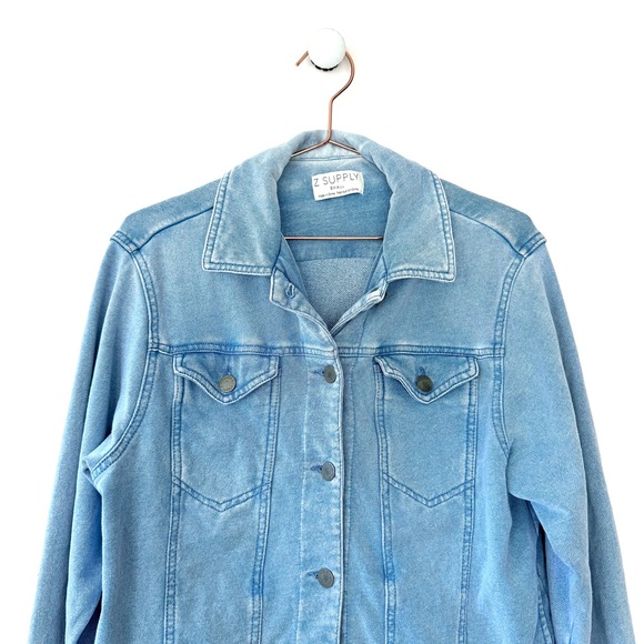 Z Supply Light Wash Blue Denim Jean Jacket - Picture 4 of 16